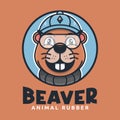 CUTE BEAVER MASCOT LOGO