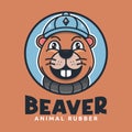 CUTE BEAVER MASCOT LOGO