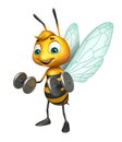 cute Bee cartoon character with Gim equipment