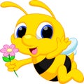 Cute bee cartoon Royalty Free Stock Photo