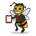 Cute bee mascot business related design