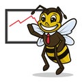 Cute bee mascot business related design