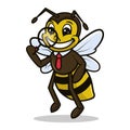 Cute bee mascot business related design