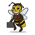 Cute bee mascot business related design