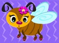 Cute Bee with Sandals Royalty Free Stock Photo