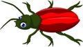 Cute beetle cartoon posing