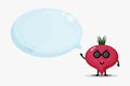 Cute beetroot mascot with bubble speech