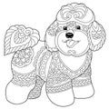 Bichon frise dog coloring page