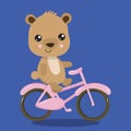 CUTE BICYCLE BEAR 03