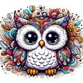 Cute big eye owl Royalty Free Stock Photo