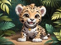 Cute big eye tiger Royalty Free Stock Photo