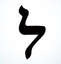 Vector drawing. Hebrew letter icon