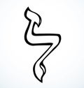 Vector drawing. Hebrew letter icon