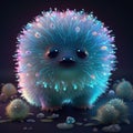 Cute bioluminescent fantasy creature created with Generative AI