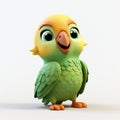 Cute Bird 3d Animation Model With Indian Pop Culture Influence