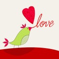 Cute bird in love