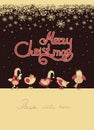 Cute birds celebrating Christmas