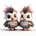 Cute Feathered Finches: High-quality Fashion Birds In Unreal Engine Style