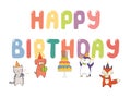 Cute birthday card, banner Royalty Free Stock Photo