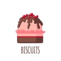 Cute biscuit icon