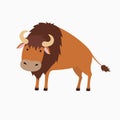 Cute bison cartoon Royalty Free Stock Photo