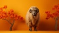 Extreme Minimalist Photography: Capturing A Cute Bison In Wes Anderson Style