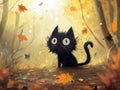 Autumn Kitty Royalty Free Stock Photo