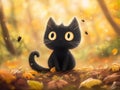 Autumn Kitty Charm Royalty Free Stock Photo