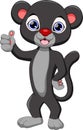 Cute black panther cartoon