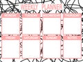 Cute black pink printable weekly planner