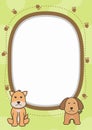 Cute blank frame design with adorable dog vector