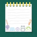 Blank Papper Illustration with Cute Icon