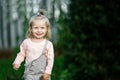 Cute Blonde Kid Smile Summertime Outdoors Bokeh