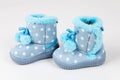 Cute blue baby shoes Royalty Free Stock Photo