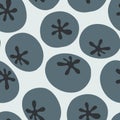 Cute blue blueberry pattern. Vector repeat seamless pattern