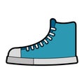 Cute blue boot cartoon