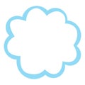 Cute blue cloudlike frame vector design element Royalty Free Stock Photo