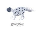 cute blue doodle dinosaur leptoceratops