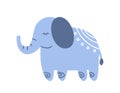 Cute blue elephant Royalty Free Stock Photo