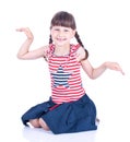 Cute blue-eyed girl posing Royalty Free Stock Photo