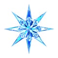 Cute blue ice snowflake, star Royalty Free Stock Photo