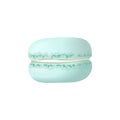 Cute blue macaroon. Cake macaron. Blue cream. Vector illustration. Culinary, pastry