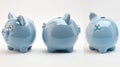 The Cute Blue Piggybank.AI generated image Royalty Free Stock Photo