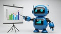Robot Presenting Data, AI, Business Growth Chart, Automation Royalty Free Stock Photo