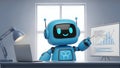 AI Robot Analyst Presenting Data Chart, Business Automation Royalty Free Stock Photo