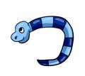 Cute Blue Snake Royalty Free Stock Photo