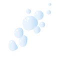 Cute Blue Soap Bubbles Set - Flat Style Vector Illustration Royalty Free Stock Photo