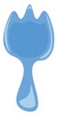 A blue spork, vector or color illustration Royalty Free Stock Photo