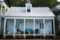 Cute blue summer house in Florida Keys Royalty Free Stock Photo