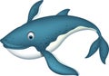 Cute blue whale cartoon